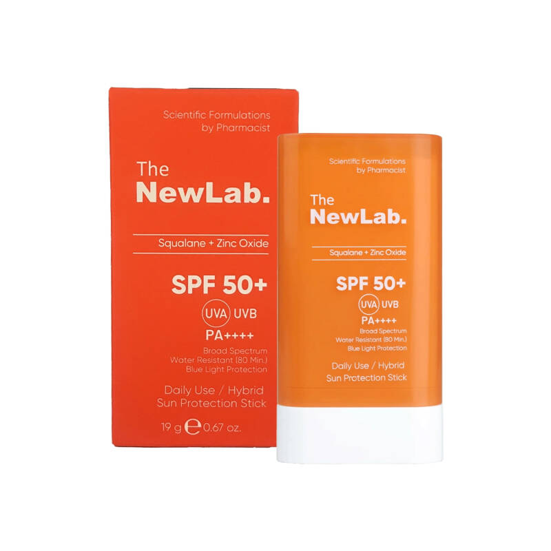 The NewLab Squalane Zinc Oxide SPF50 Hybrid Sun Protection Stick — mineral guneş qoruyucu hessas deri